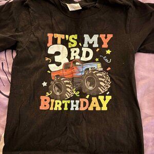Kids Monster Truck It's My 3rd Birthday Boy 3 Three Toddler T-Shirt